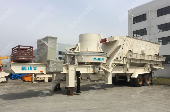 PP系列轮胎式移动制砂机