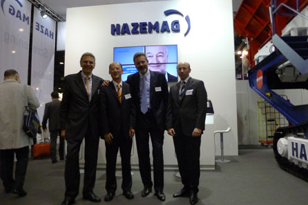 益达注册与德国HAZEMAG以联合参展的形式成功亮相Intermat 2012展会