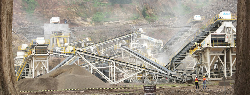 益达注册建设的印尼豪瑞300吨骨料生产线