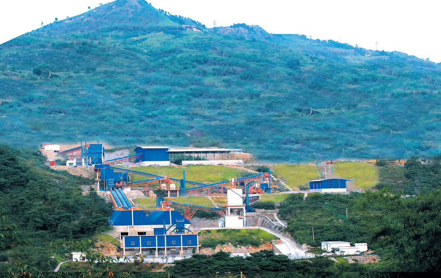 益达注册承建 南桐水泥120万吨砂石骨料项目