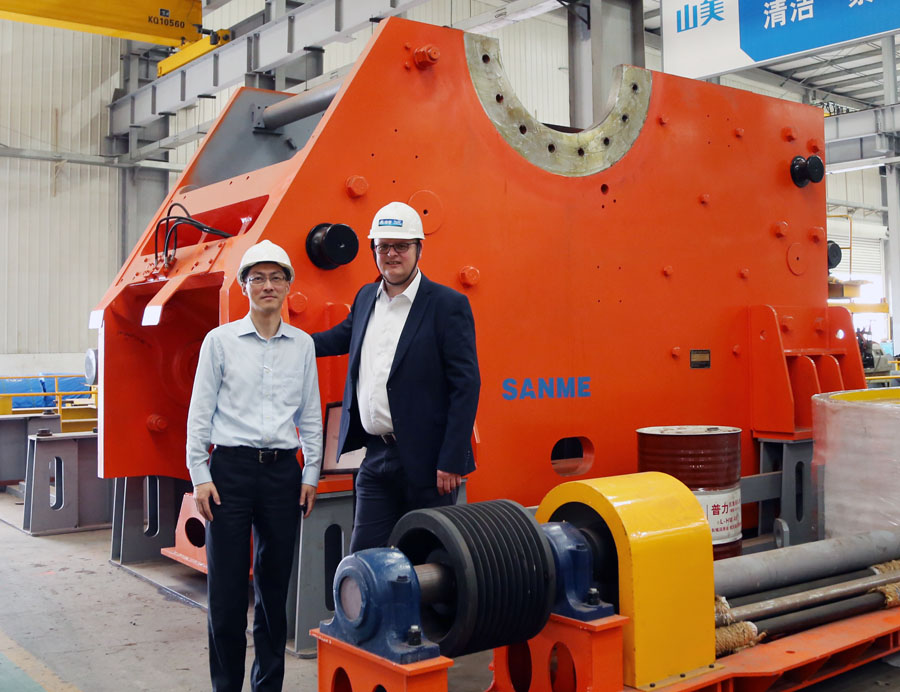 德国哈兹马克公司及天津水泥设计院相关领导莅临益达注册股份参观交流