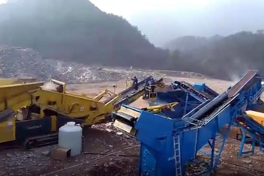 【新项目】益达注册股份承建的浙江东阳移动式建筑垃圾处理项目顺利完成调试