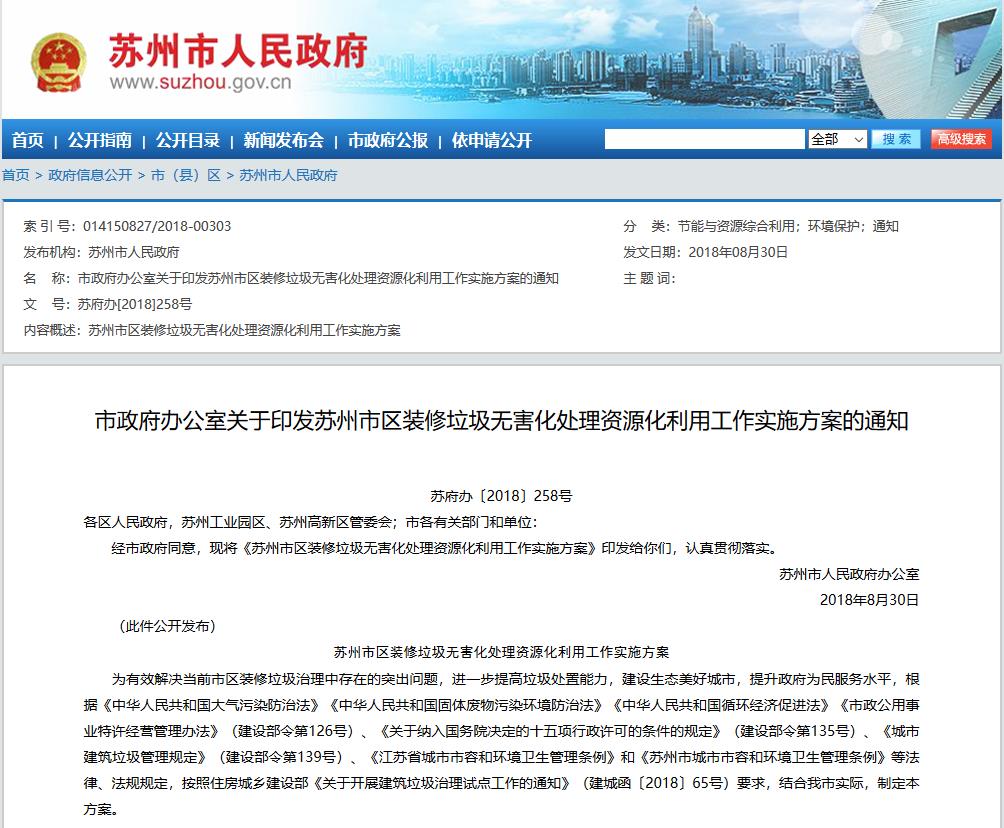 益达注册股份董事长谢文应邀作为专家组组长参加苏州市装修垃圾项目评审会